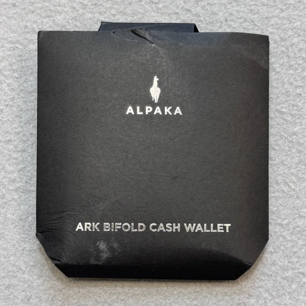 ALPAKA Ark Bifold Cash Wallet Mens Black Axoflux 300D RFID Magnetic Slim